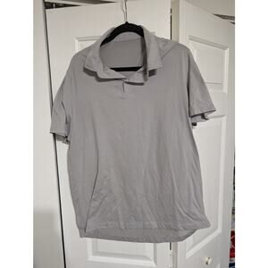 Lululemon Short Sleeve Button Front Polo Shirt Men's XL Gray